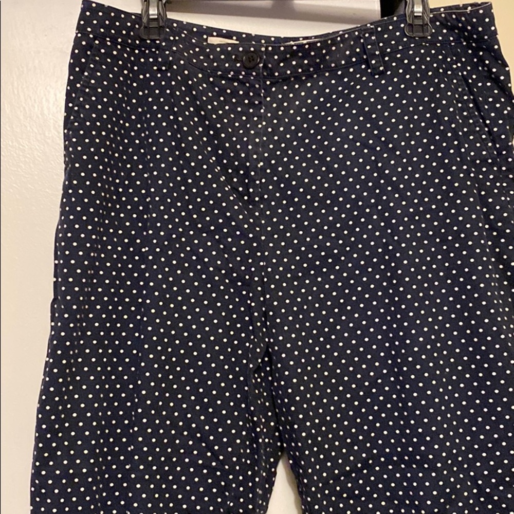 Gently Used Talbots Heritage Navy Polka Dot Pant